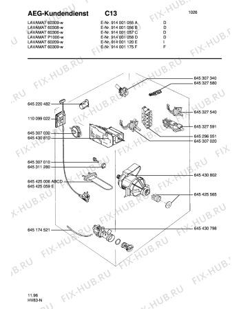 Взрыв-схема стиральной машины Aeg LAV60309-W - Схема узла Electrical equipment